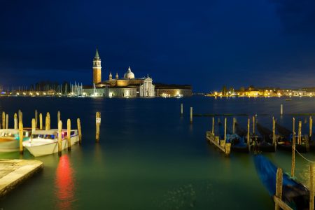 Venice At Night Free Stock Photo