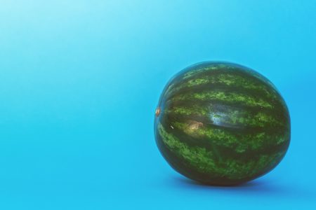 Watermelons on Blue Background Free Stock Photo