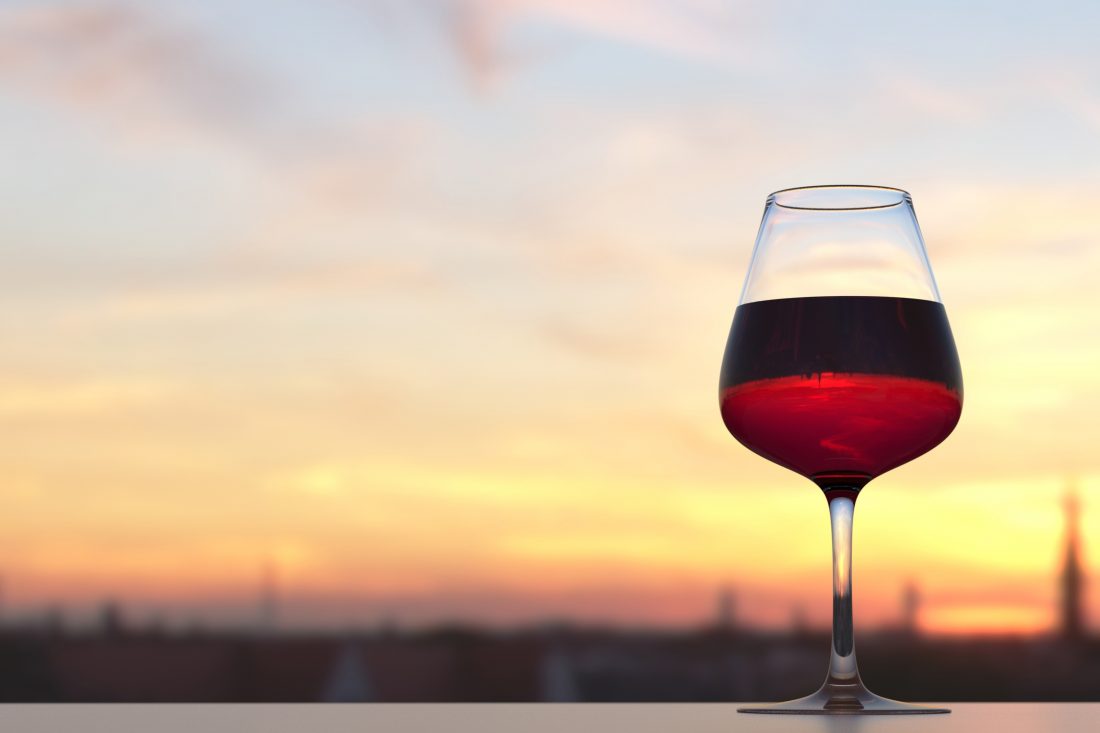 Free photo of Red Wine Sunset