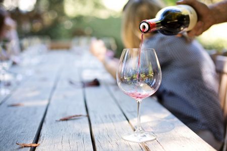 Red Wine on Table Free Stock Photo