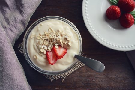 Vanilla Yogurt Free Stock Photo