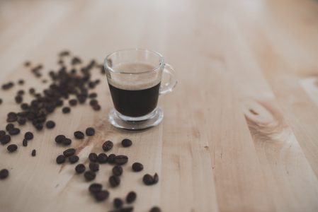 Espresso Coffee and Beans Free Stock Photo