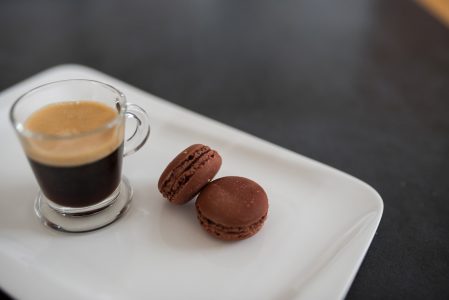 Espresso Coffee & Macaroon Free Stock Photo
