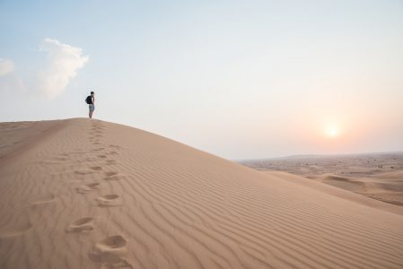 Walking In The Desert Free Stock Photo