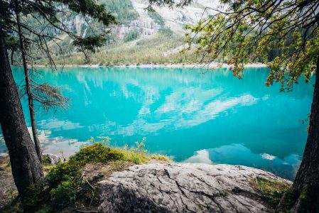 Blue Mountain Lake Reflection Free Stock Photo