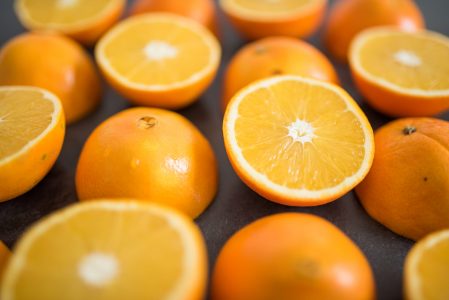 Sliced Oranges on Table Free Stock Photo