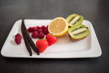 Mixed Fruit on White Plate Free Stock Photo
