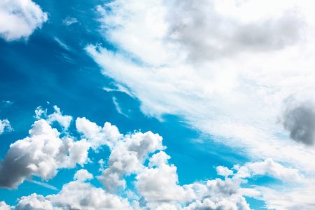 Blue Sky & White Clouds Free Stock Photo