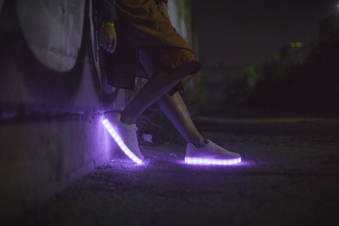 Free photo of Lights in Sneakers