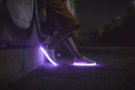 Lights in Sneakers Free Stock Photo