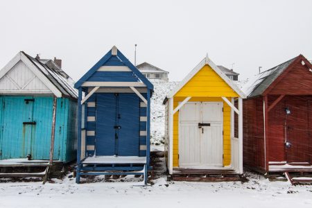 Snow Huts, England Free Stock Photo