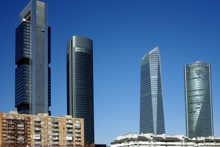 Towers in Madrid Free Stock Photo