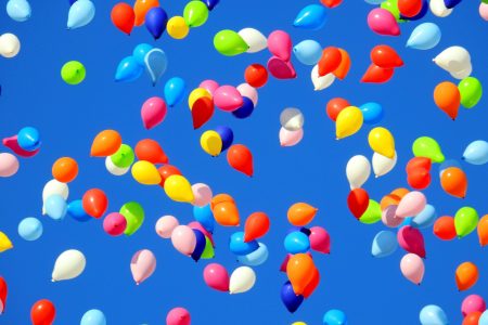 Summer Party Balloons Free Stock Photo