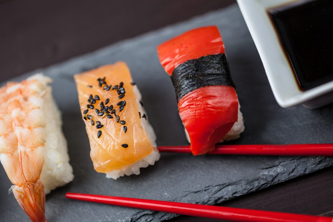 Free photo of Sushi on Slate