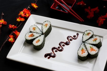 Sushi on Table Free Stock Photo