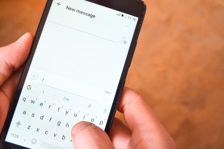 Writing Text Message Free Stock Photo