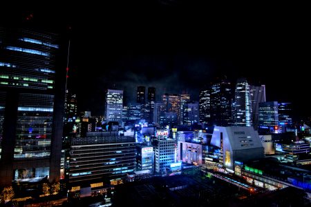 Tokyo at Night Free Stock Photo