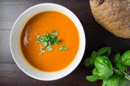 Tomato Soup and Herbs Free Stock Photo