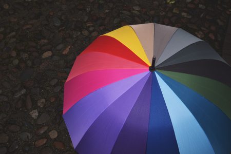 Umbrella on Rainy Day Free Stock Photo