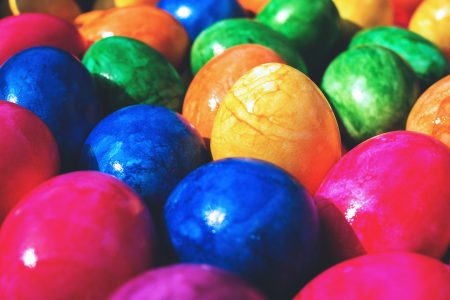 Vibrant Easter Eggs Free Stock Photo