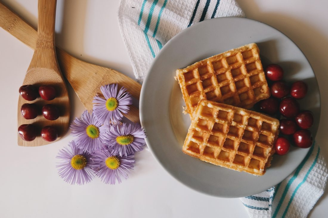 Free photo of Waffles on Plate