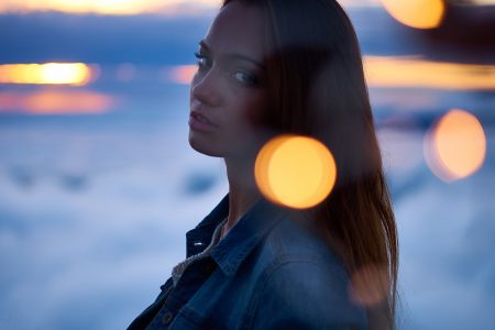 Woman in Sunset Light Free Stock Photo