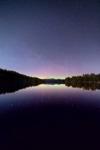 Aurora Lake Reflection Free Stock Photo
