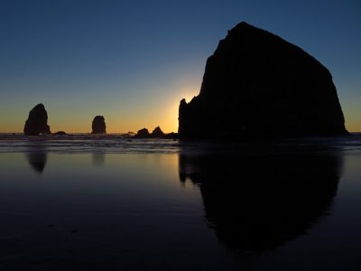 Beach Sunset Dusk Free Stock Photo