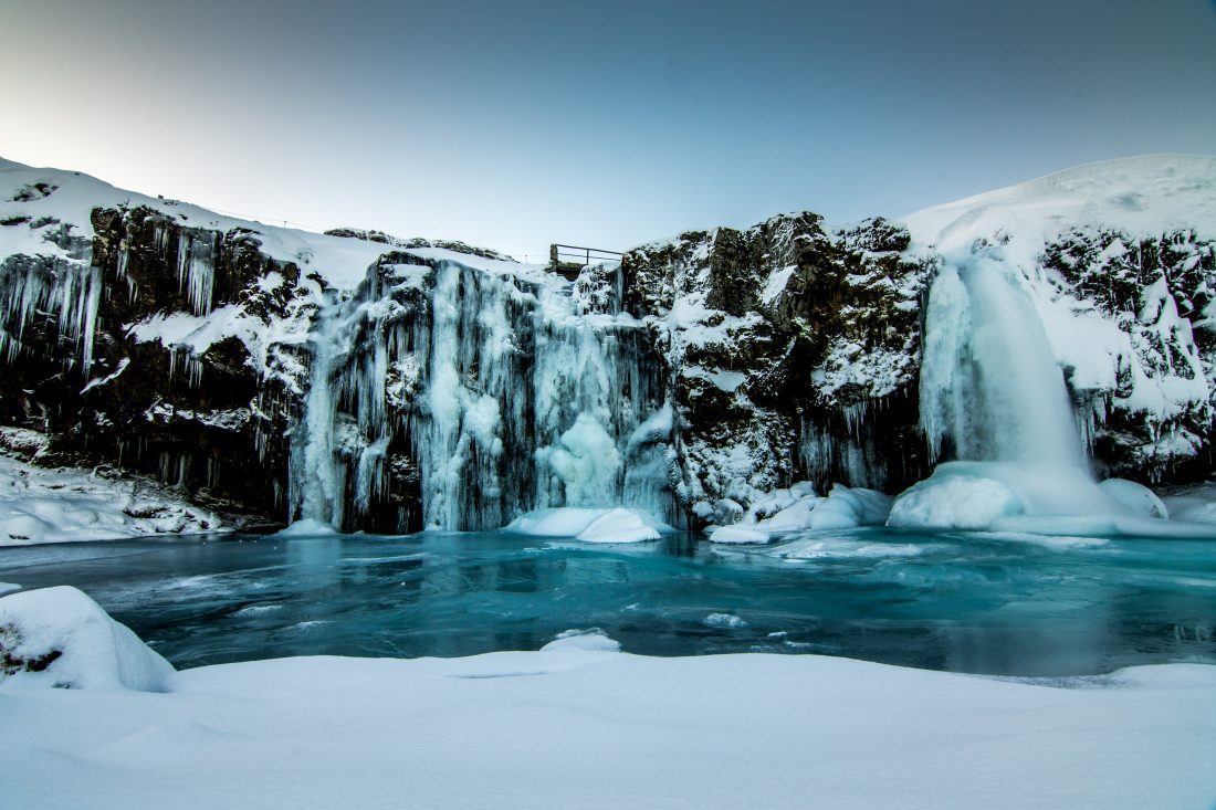 Free photo of Frozen Waterfall