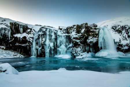 Frozen Waterfall Free Stock Photo