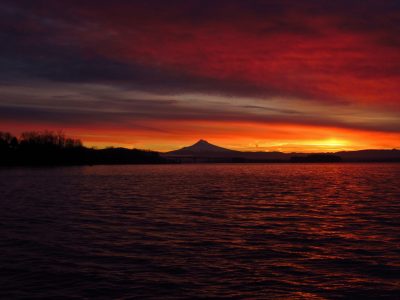 Mountain Lake Sunset Free Stock Photo