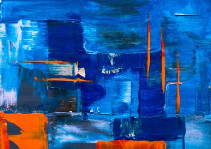 Blue Abstract Painting Free Stock Photo