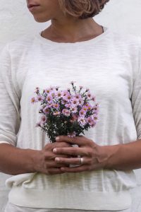 Woman Holding Flower Bouquet Free Stock Photo