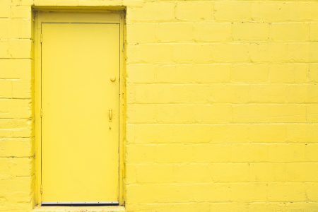 Yellow Wall Door Free Stock Photo