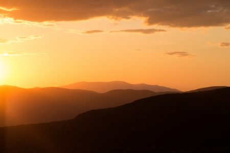 Warm Mountain Sunset Free Stock Photo