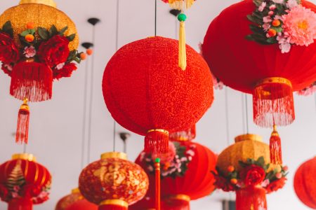Red Chinese Lanterns Free Stock Photo