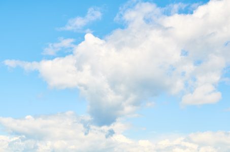Puffy Clouds Free Stock Photo