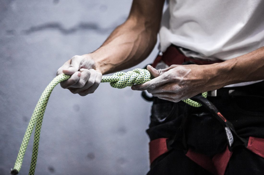 Free photo of Hands on Climbing Rope