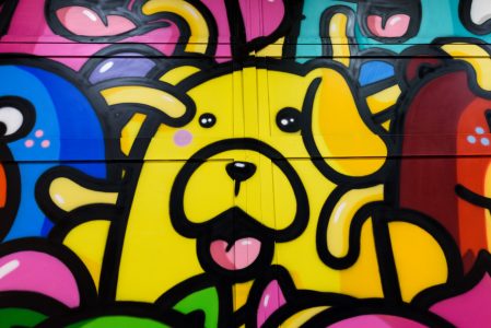 Colorful Graffiti Wall Free Stock Photo