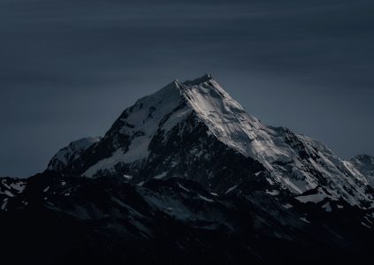 Mountain Summit at Night Free Stock Photo