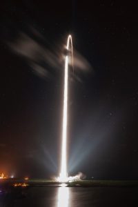 Space Rocket at Night Free Stock Photo