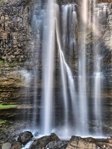 Waterfall Over Rocks Free Stock Photo