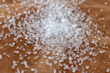 Macro Salt on Table Free Stock Photo