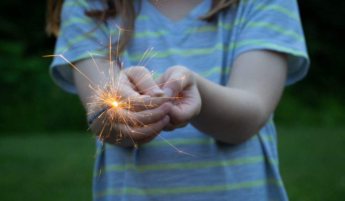 Free photo of Holding Sparklers