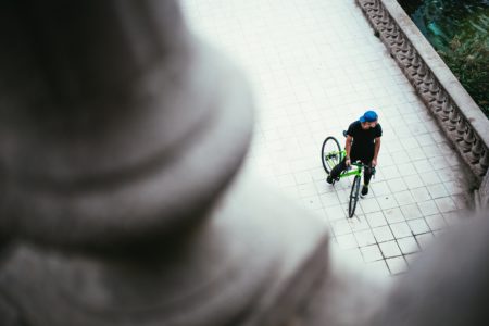 Person on Bicycle Free Stock Photo