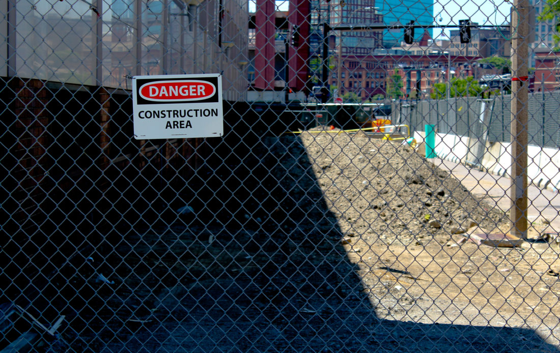 Free photo of Danger Fence Construction