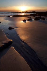 Sandy Beach Sunrise Free Stock Photo