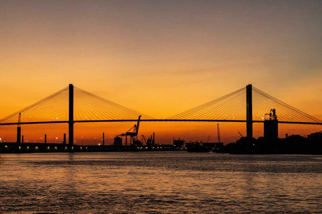 Free photo of Orange Sunset Bridge