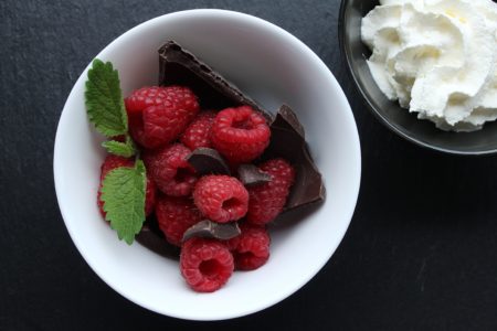 Raspberries Chocolate Dessert