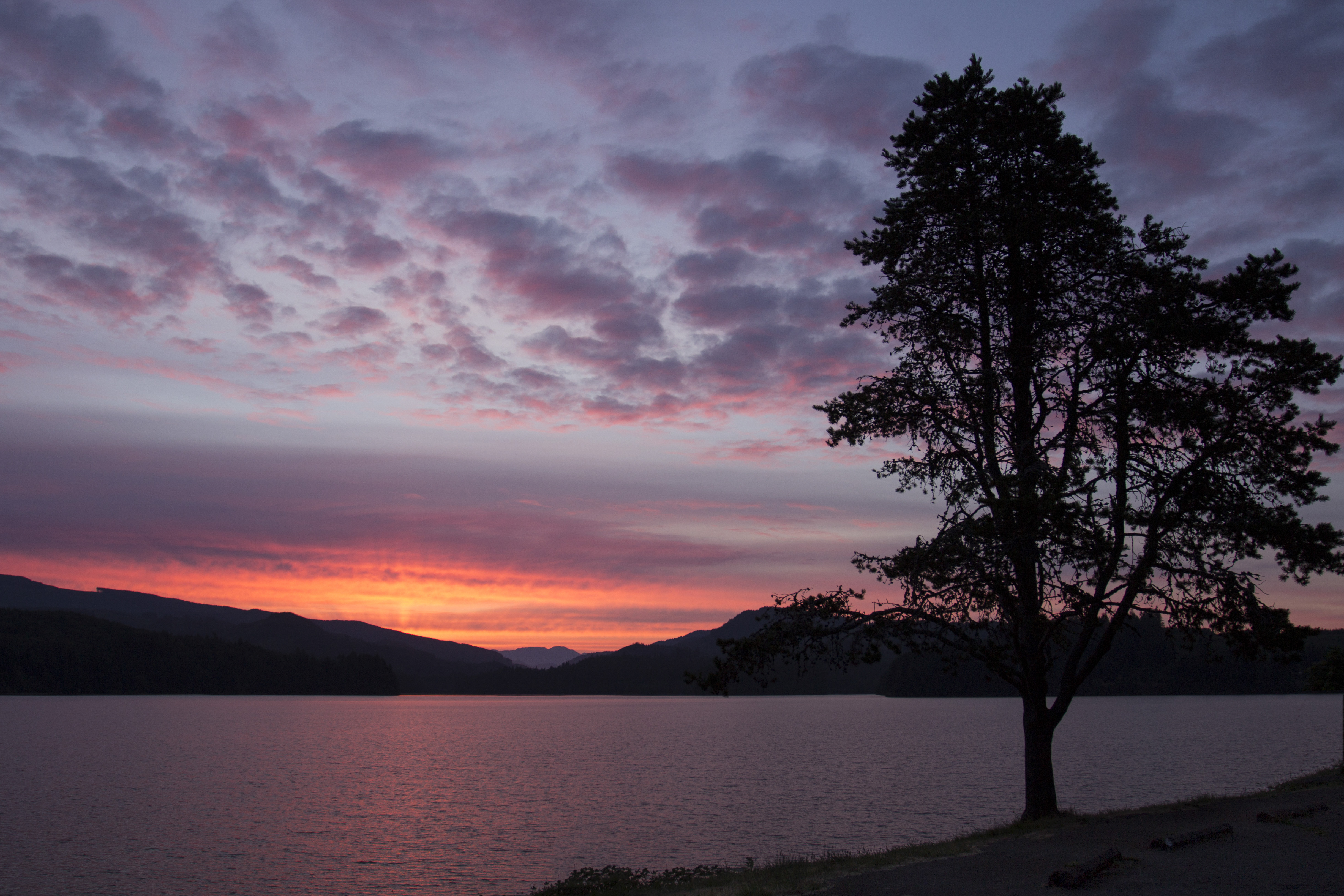 Lake Sunset Clouds